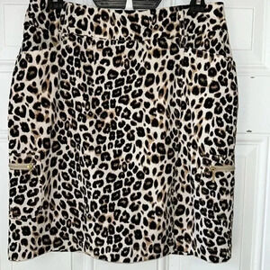 CHICO’S ZENERGY GOLF TENNIS SKORT Size 00 (2) Animal Print Pockets A-Line